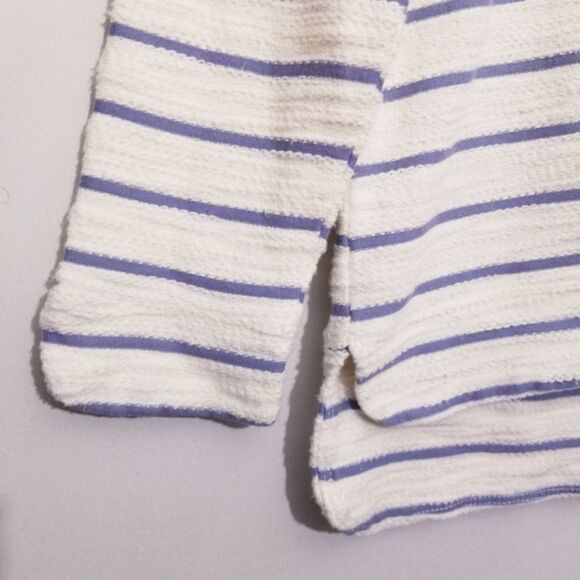 PER SE Lace-Up High Low Tunic New England Style Beach Hamptons Nautical Size M - Picture 4 of 5